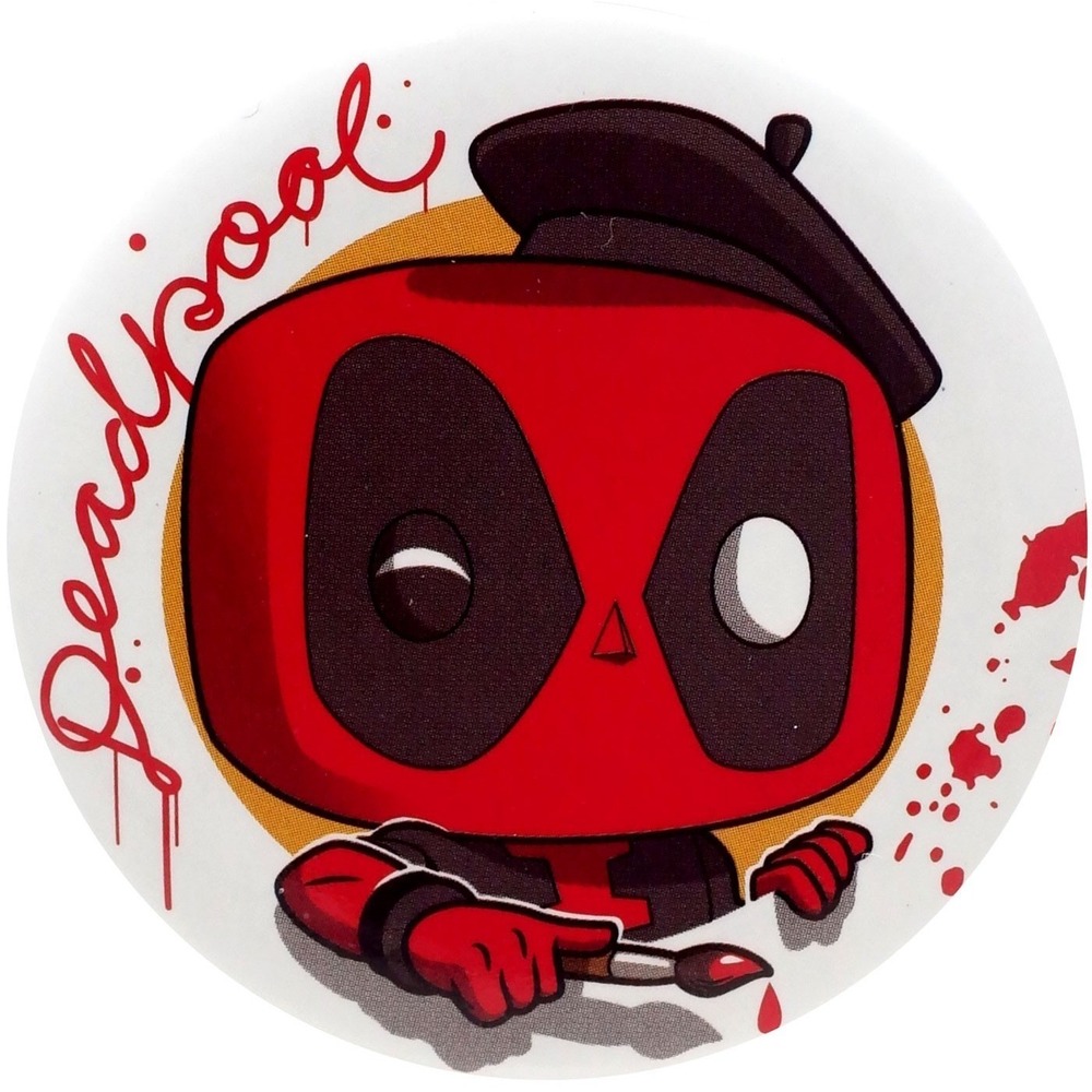 Funko Pop Button Pin Artist Deadpool Marvel GameStop Exclusive X-Men Collectible
